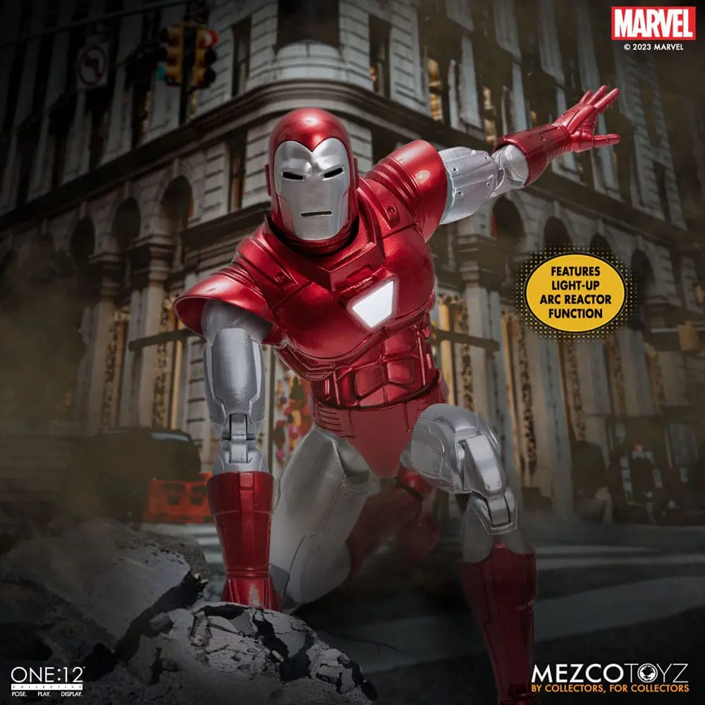 Figurină de acțiune Marvel 1/12 Iron Man (Ediția Centurion Argintiu) 16 cm poza produsului