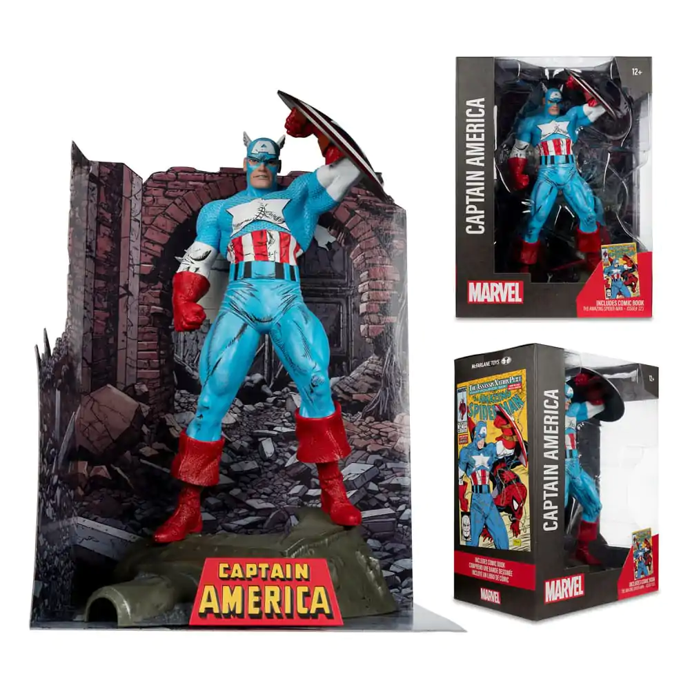 Marvel Statuie PVC 1/6 Captain America (The Amazing Spider-Man #323) 28 cm poza produsului