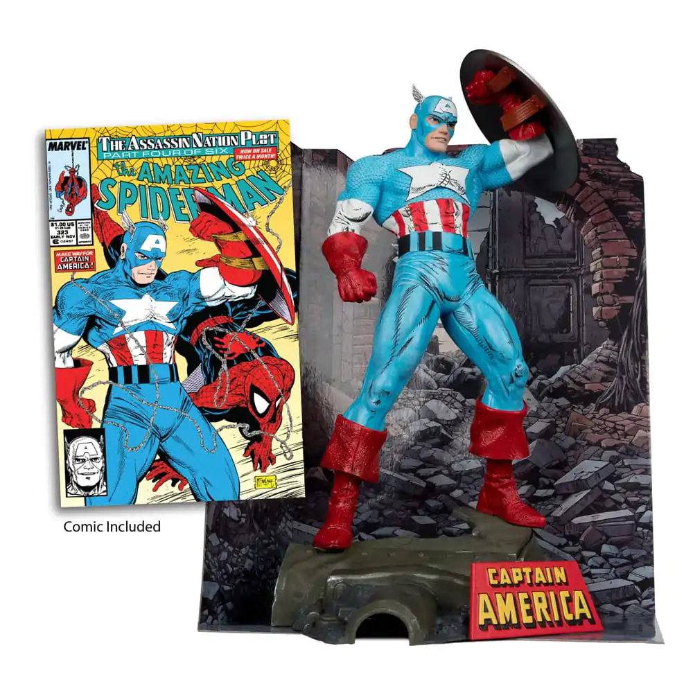 Marvel Statuie PVC 1/6 Captain America (The Amazing Spider-Man #323) 28 cm poza produsului