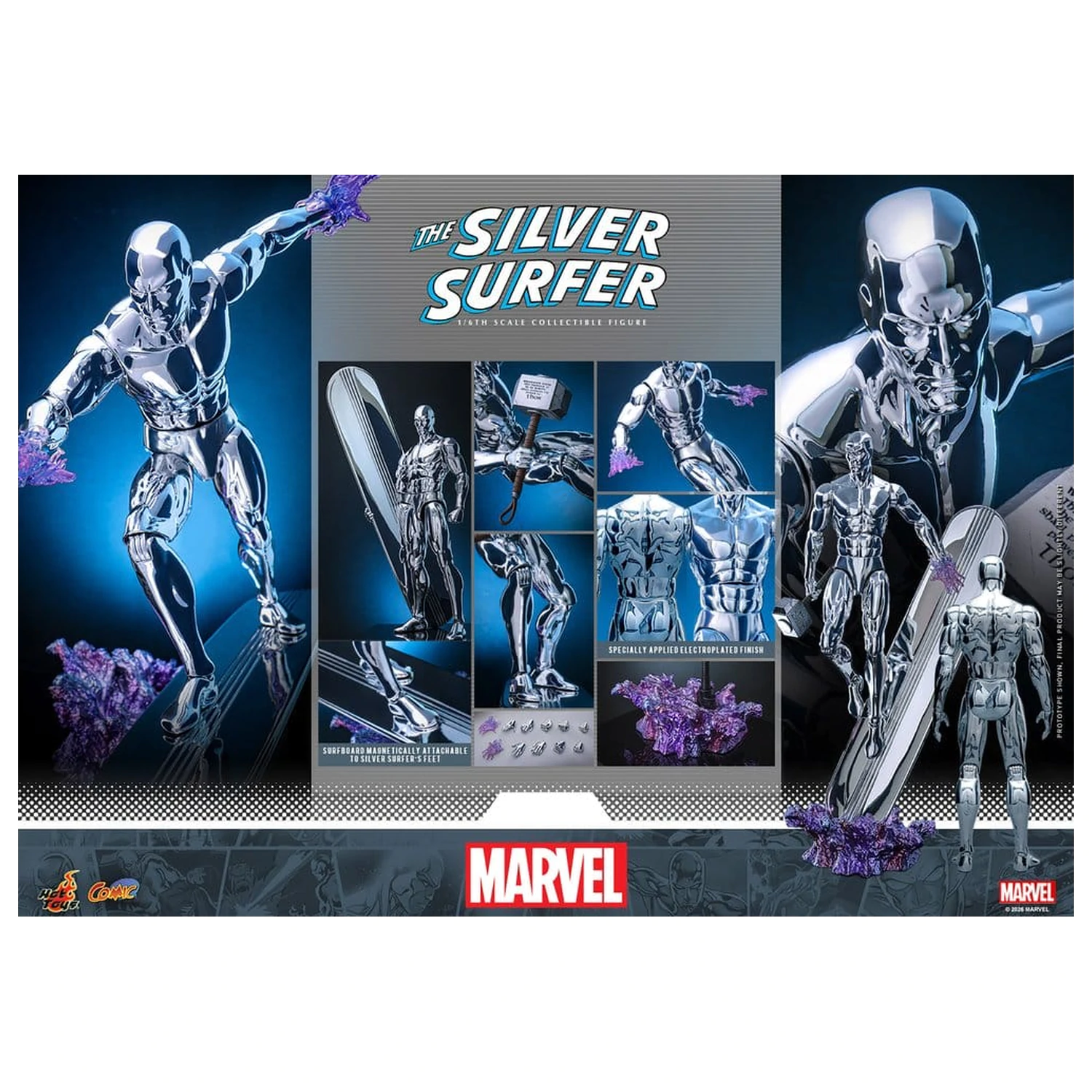 Marvel Figurina de Actiune 1/6 Silver Surfer 32 cm poza produsului