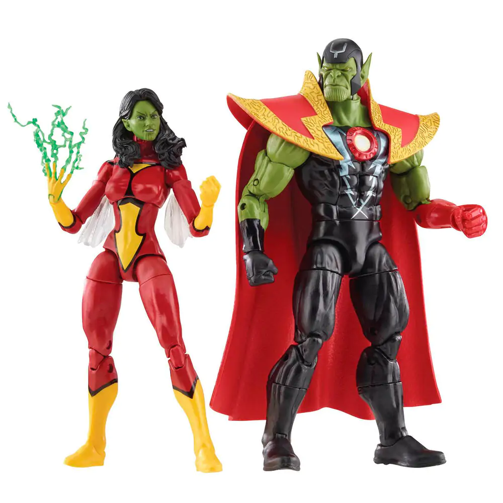 Avengers Marvel Legends Figurine de acțiune Skrull Queen & Super-Skrull 15 cm poza produsului