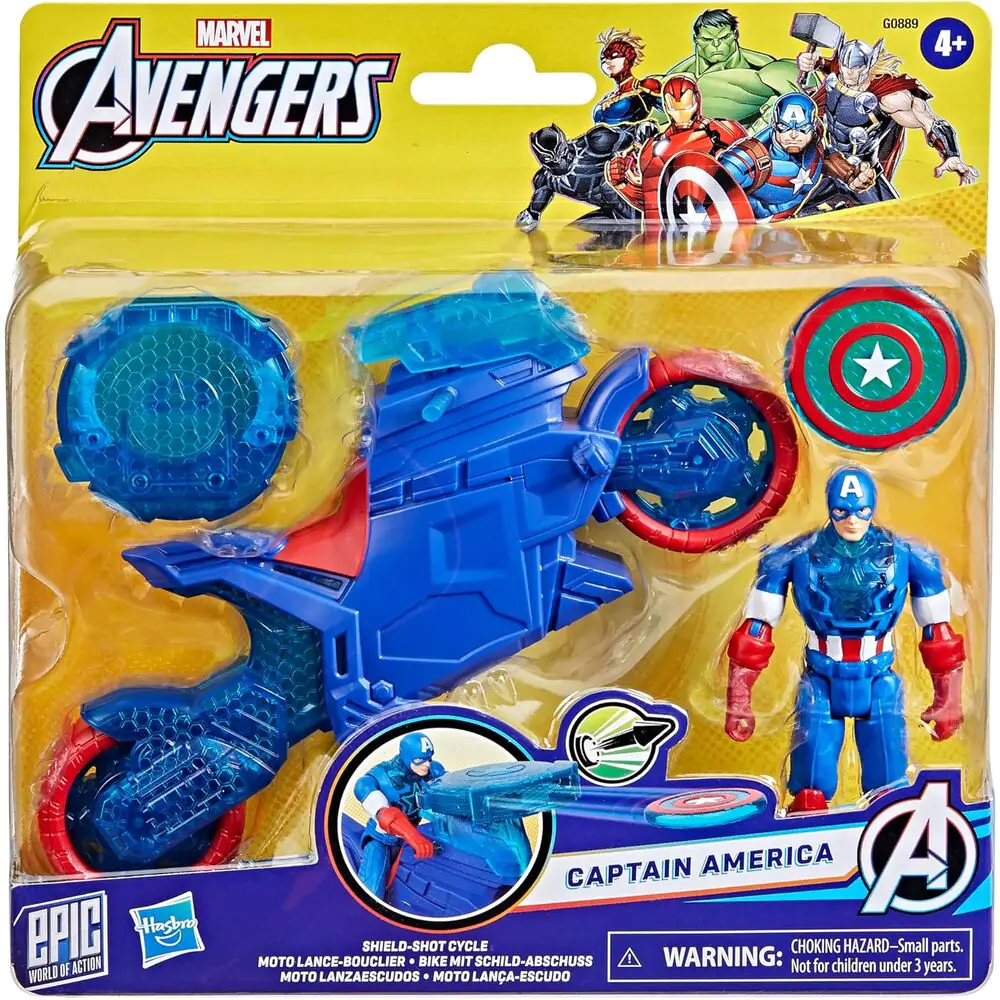 Marvel Avengers Motocicletă Lansator de scuturi + figurină Captain America poza produsului