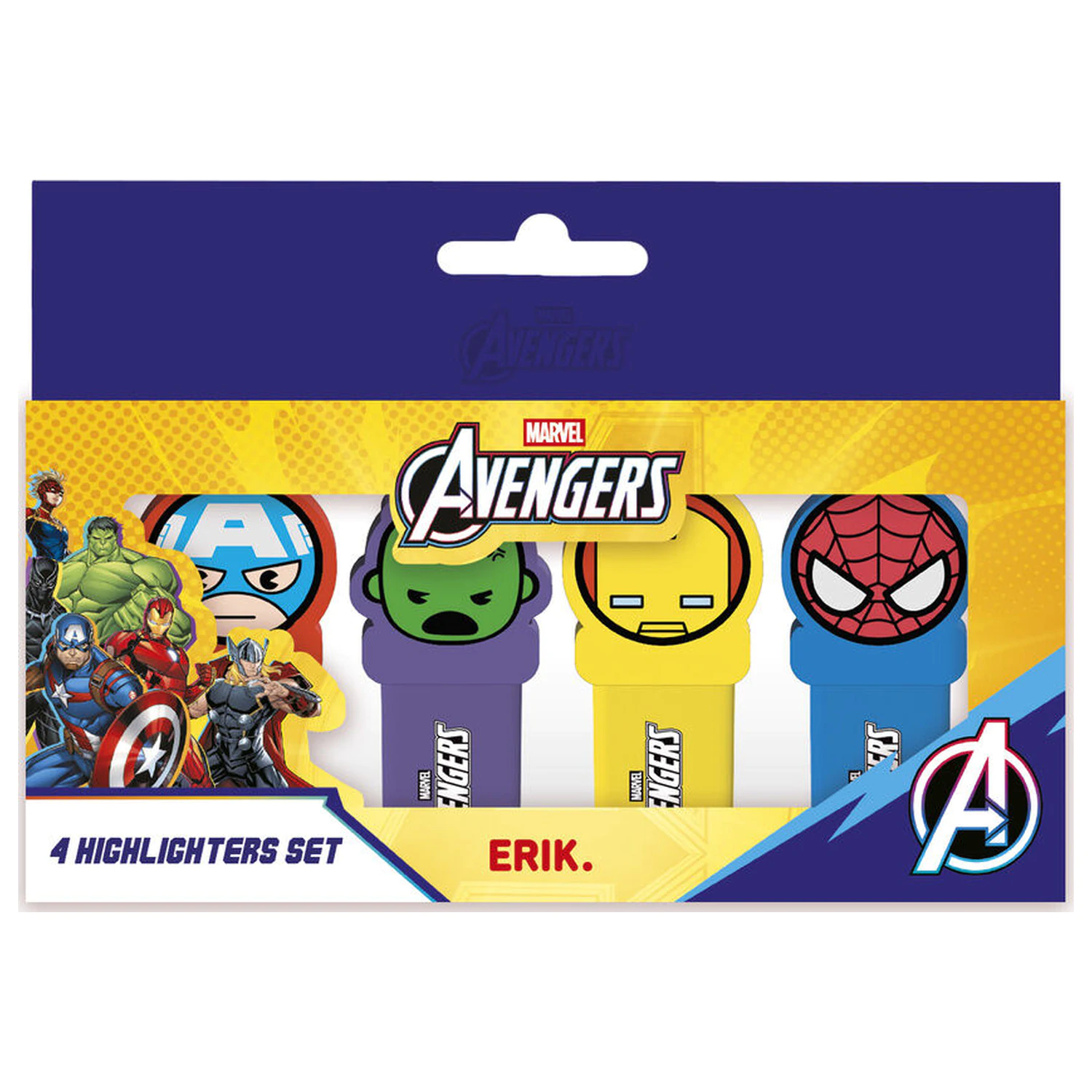 Marvel Avengers set de 4 markere cu topper poza produsului