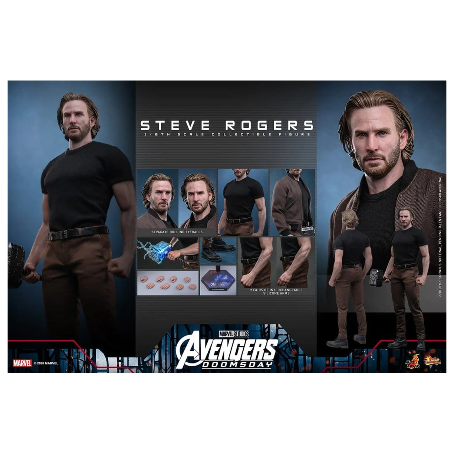 Marvel Avengers: Doomsday Movie Masterpiece Figurina de actiune 1/6 Steve Rogers 31 cm poza produsului