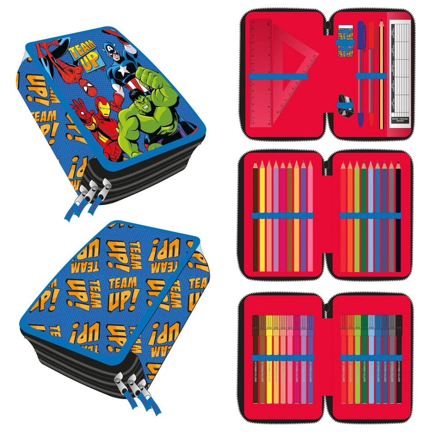 Marvel Avengers etui triplu creioane poza produsului