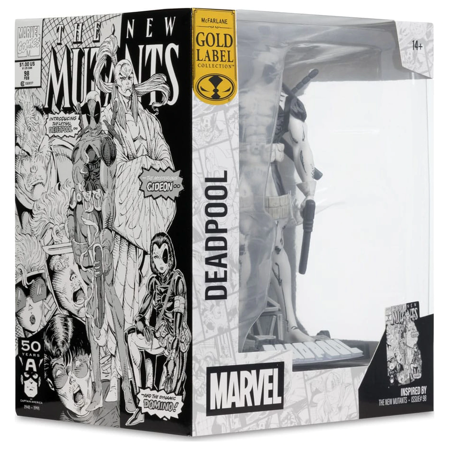 Marvel Collection Statuie din PVC 1/10 Deadpool (The New Mutants #98) (Line Art) (Gold Label) 17 cm poza produsului