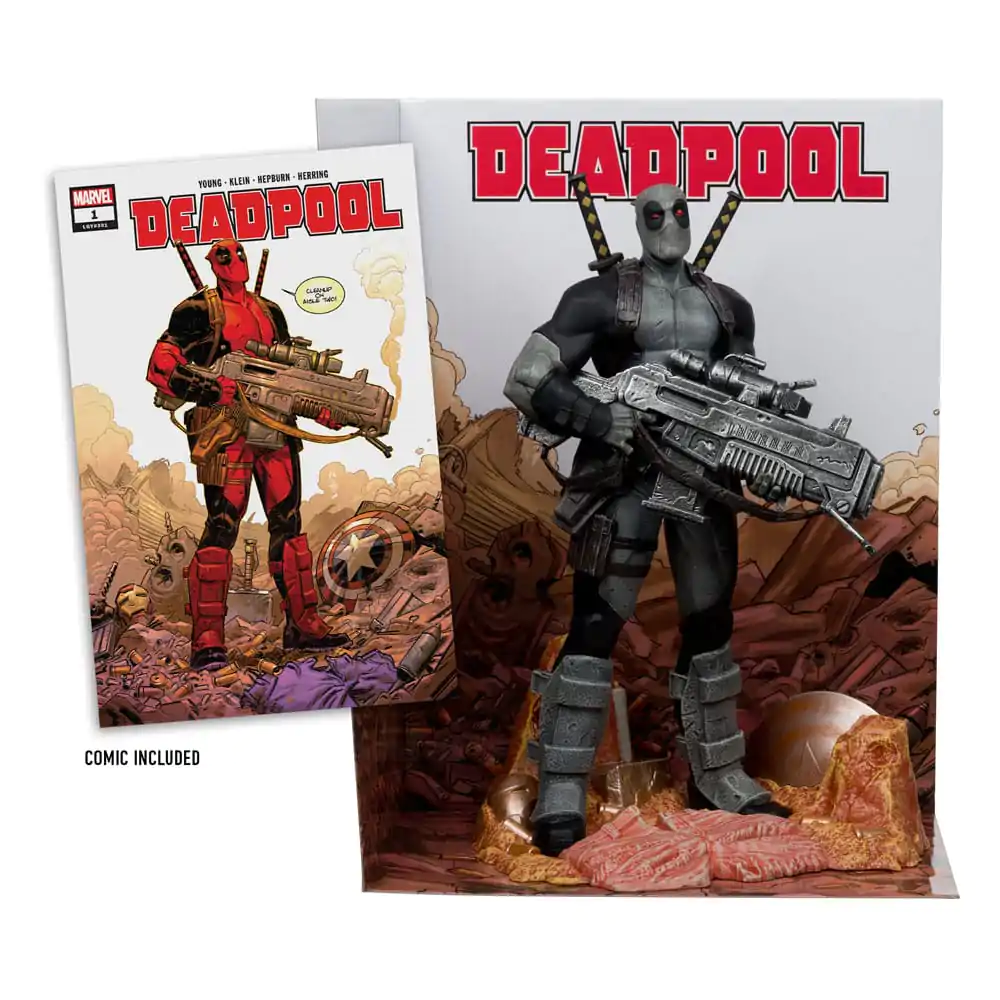 Marvel Collection Statuie PVC 1/6 Deadpool (Deadpool #1)(Grey Suit Chase) 27 cm poza produsului