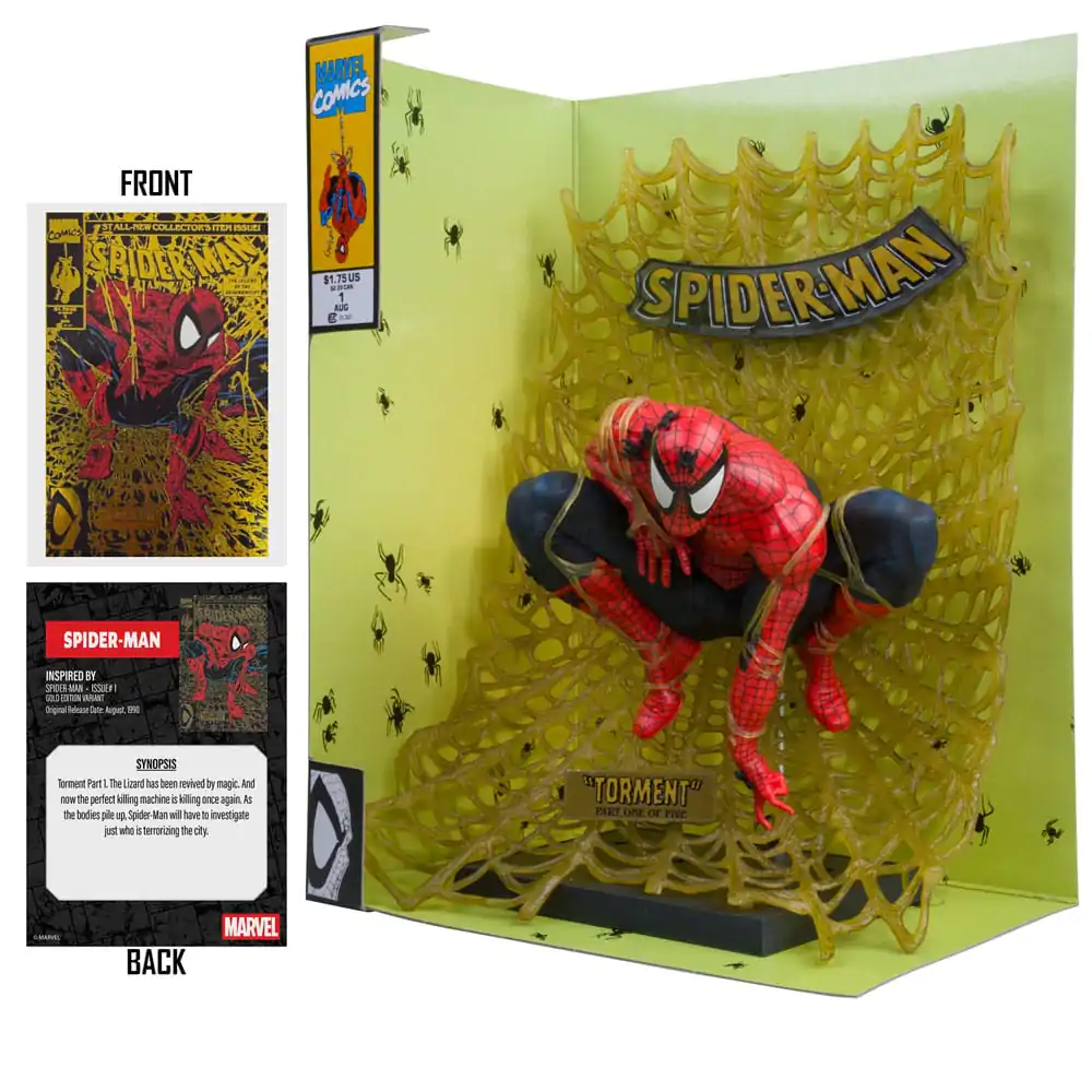 Marvel Collection statuie PVC 1/6 Spider-Man (Spider-Man # 1) (Gold Edition) (Gold Label) 15 cm poza produsului