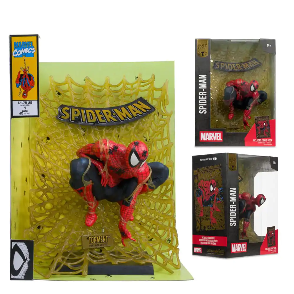 Marvel Collection statuie PVC 1/6 Spider-Man (Spider-Man # 1) (Gold Edition) (Gold Label) 15 cm poza produsului