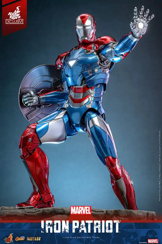 Figurină de acțiune de colecție din metal turnat Marvel 1/6 Iron Patriot Hot Toys Exclusive 32 cm poza produsului