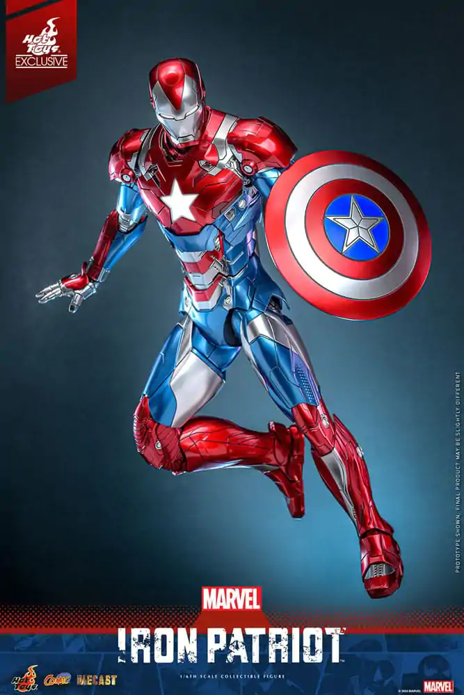 Figurină de acțiune de colecție din metal turnat Marvel 1/6 Iron Patriot Hot Toys Exclusive 32 cm poza produsului