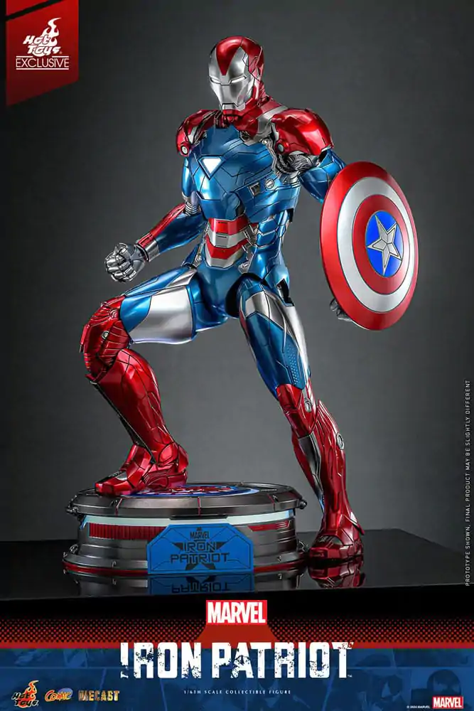 Figurină de acțiune de colecție din metal turnat Marvel 1/6 Iron Patriot Hot Toys Exclusive 32 cm poza produsului