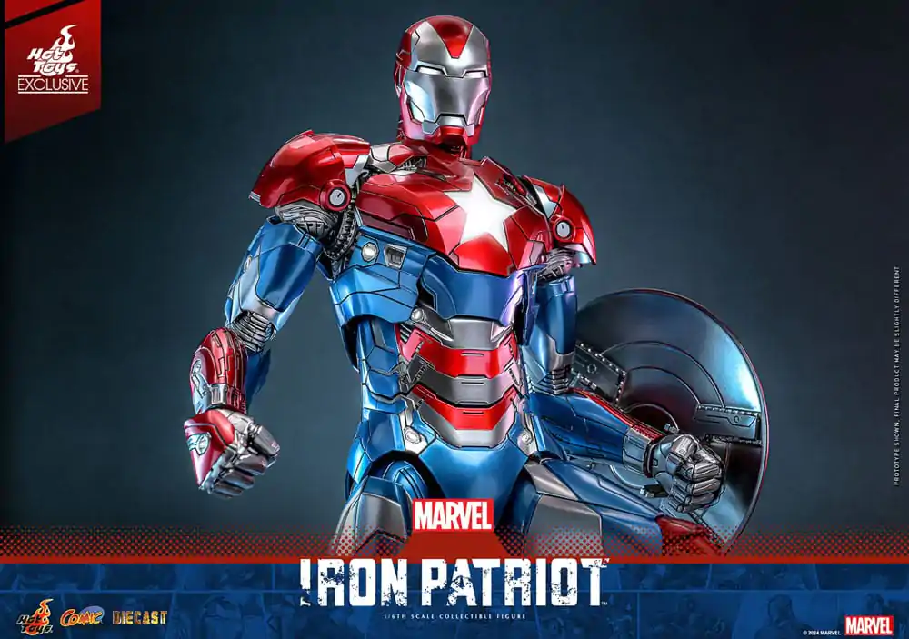 Figurină de acțiune de colecție din metal turnat Marvel 1/6 Iron Patriot Hot Toys Exclusive 32 cm poza produsului