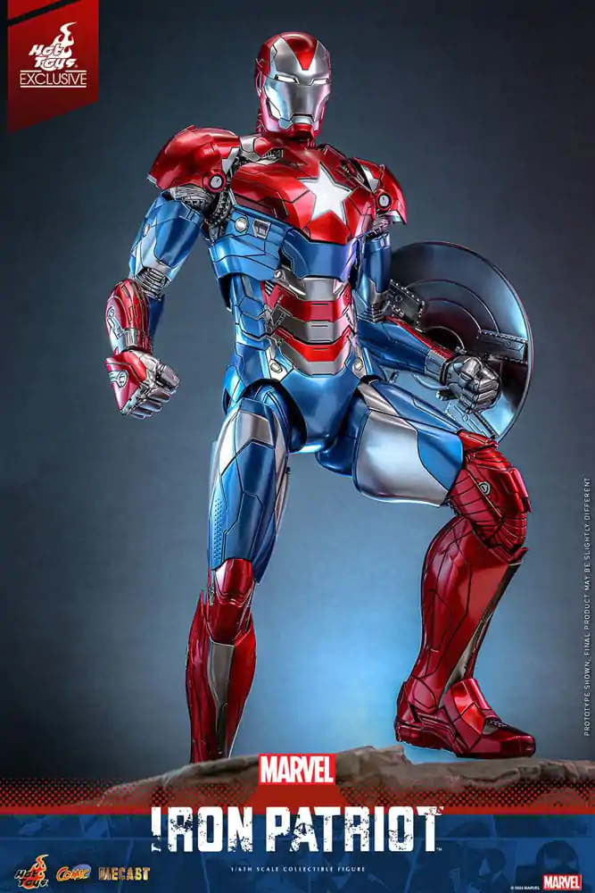 Figurină de acțiune de colecție din metal turnat Marvel 1/6 Iron Patriot Hot Toys Exclusive 32 cm poza produsului