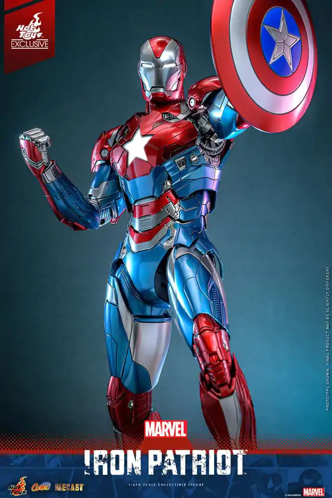 Figurină de acțiune de colecție din metal turnat Marvel 1/6 Iron Patriot Hot Toys Exclusive 32 cm poza produsului