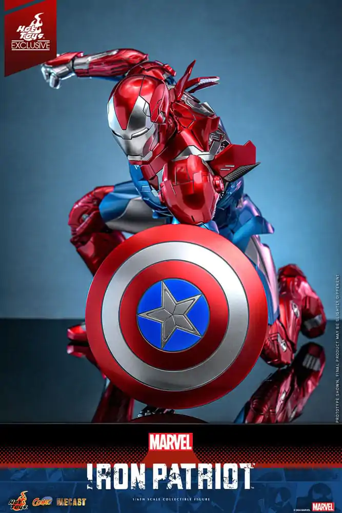 Figurină de acțiune de colecție din metal turnat Marvel 1/6 Iron Patriot Hot Toys Exclusive 32 cm poza produsului