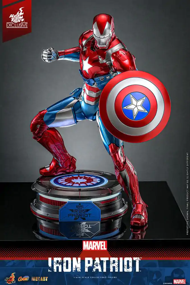 Figurină de acțiune de colecție din metal turnat Marvel 1/6 Iron Patriot Hot Toys Exclusive 32 cm poza produsului