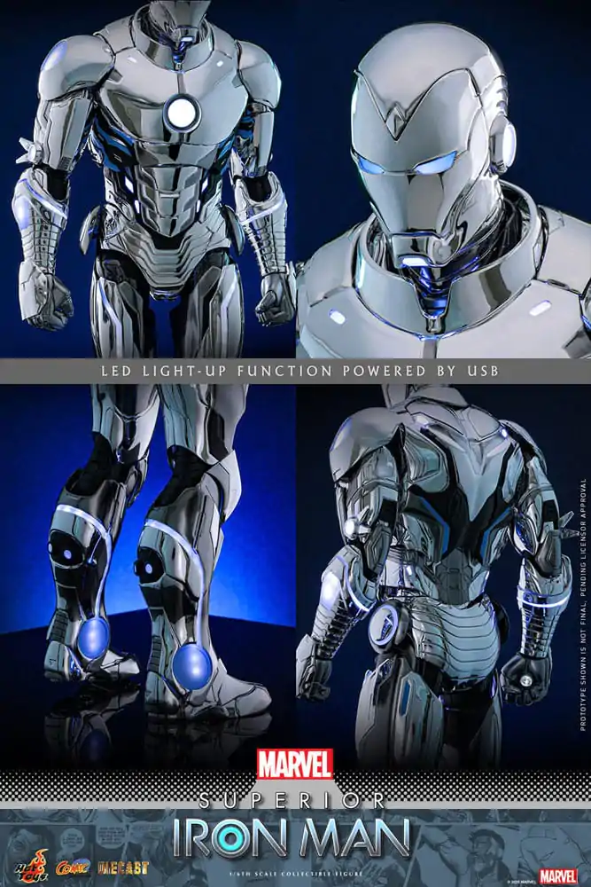 Marvel Comic Diecast Masterpiece Figurina de Actiune 1/6 Superior Iron Man 32 cm poza produsului