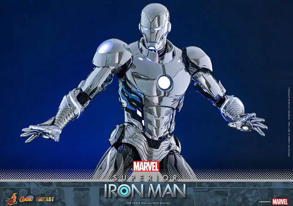 Marvel Comic Diecast Masterpiece Figurina de Actiune 1/6 Superior Iron Man 32 cm poza produsului