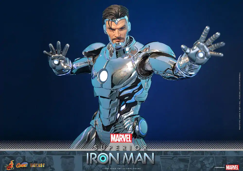 Marvel Comic Diecast Masterpiece Figurina de Actiune 1/6 Superior Iron Man 32 cm poza produsului