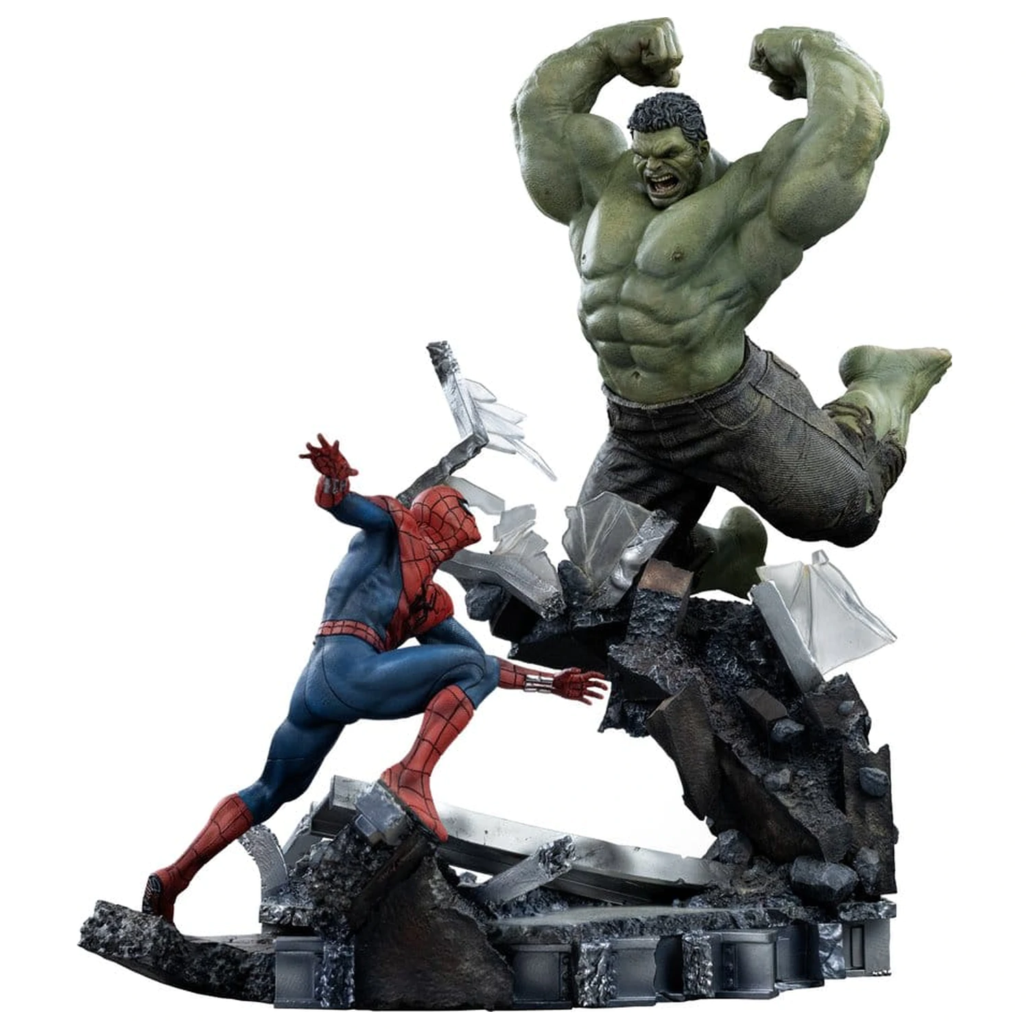 Marvel Comics Art Scale Statuie 1/10 Spider-Man vs Hulk 38 cm poza produsului