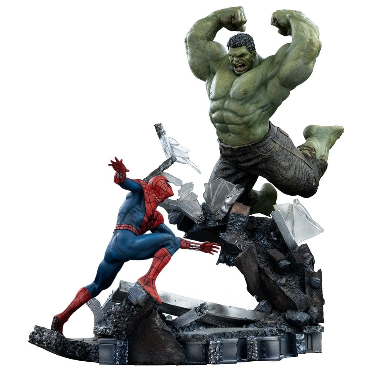 Marvel Comics Art Scale Statuie 1/10 Spider-Man vs Hulk 38 cm poza produsului