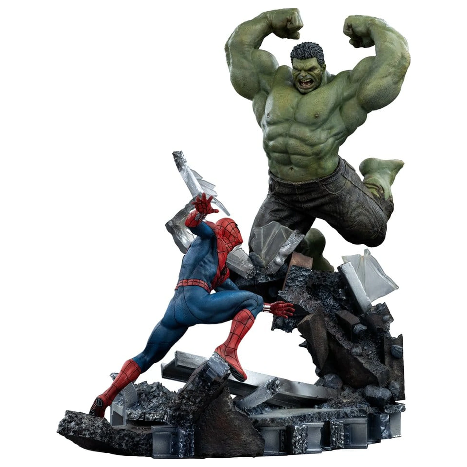 Marvel Comics Art Scale Statuie 1/10 Spider-Man vs Hulk 38 cm poza produsului