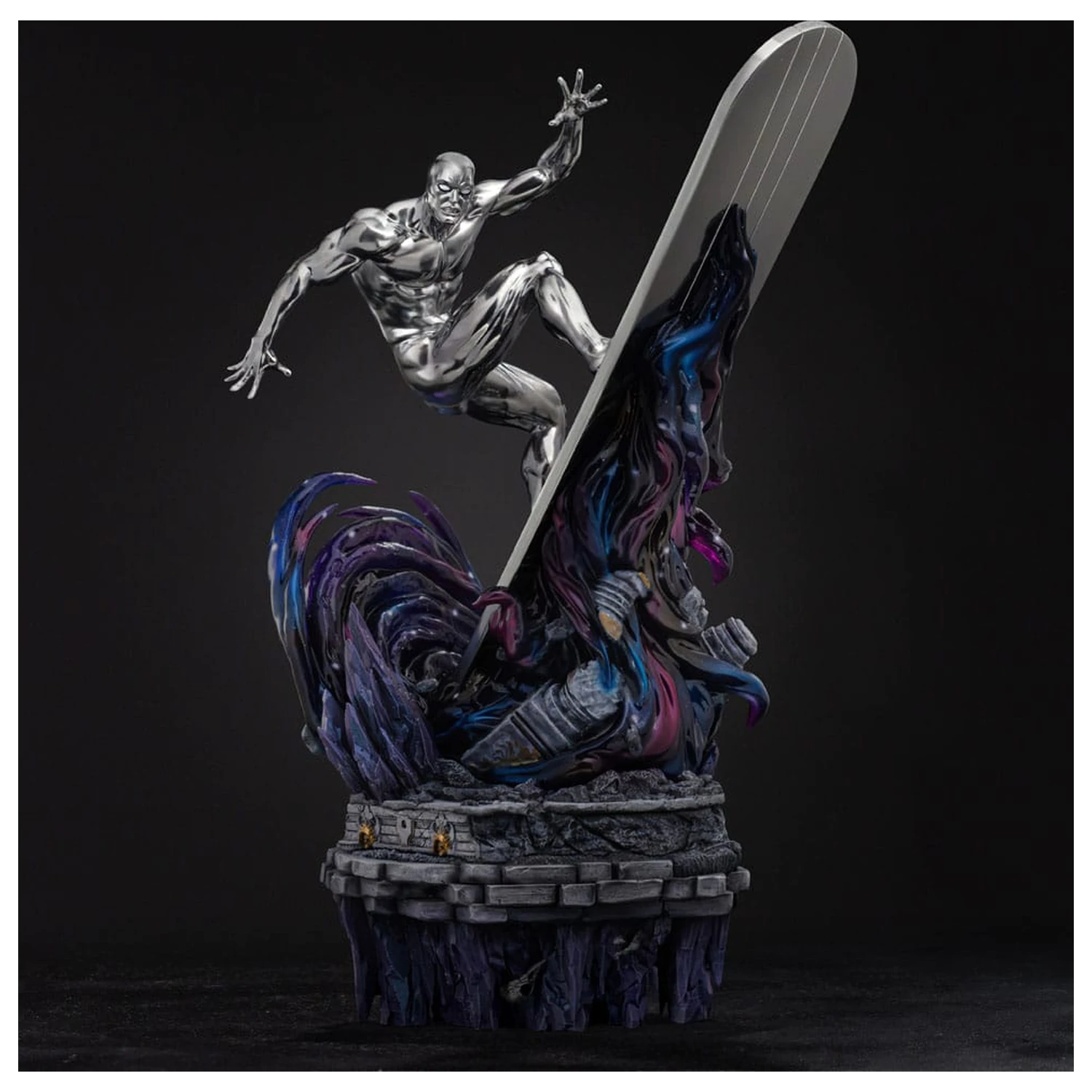 Marvel Comics Infinity Gauntlet Diorama Art Scale Statuie 1/10 Silver Surfer Deluxe 36 cm poza produsului
