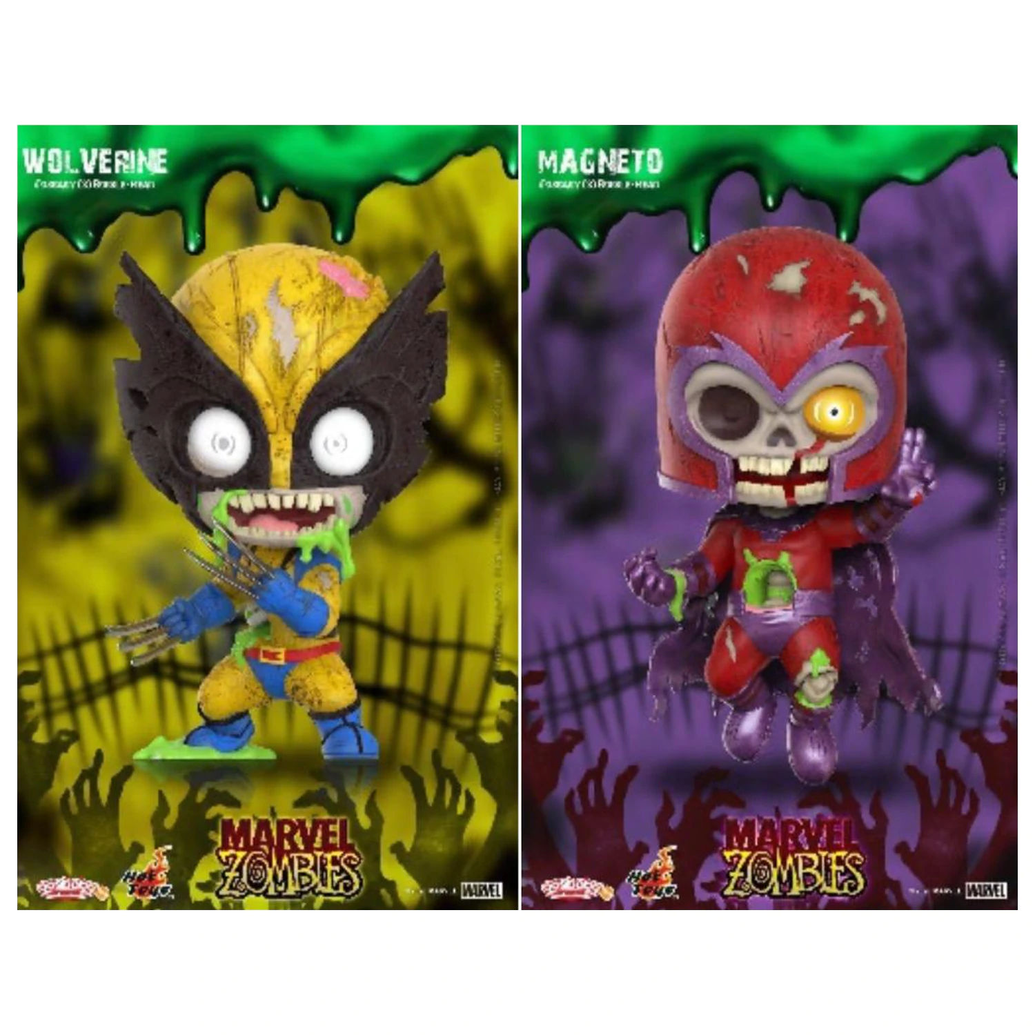 Set figurine Marvel Cosbaby Wave 1 Wolverine & Magneto Zombies poza produsului