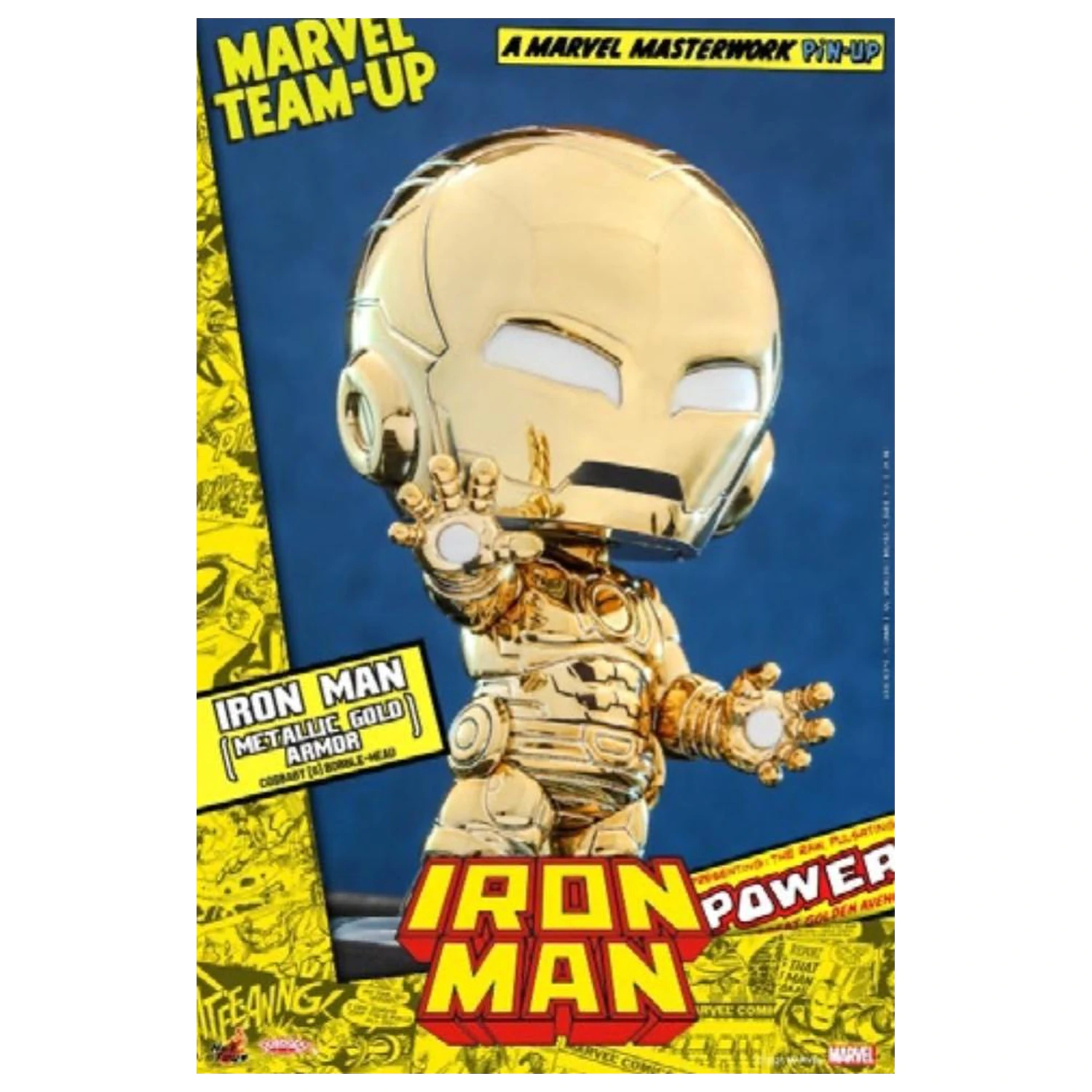 Figura Marvel Cosbaby Wave 2 Iron Man Metallic Gold Armor poza produsului