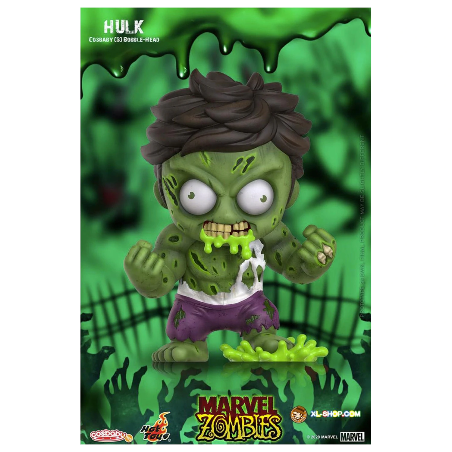Figura Marvel Cosbaby Wave 4 Zombie Hulk poza produsului