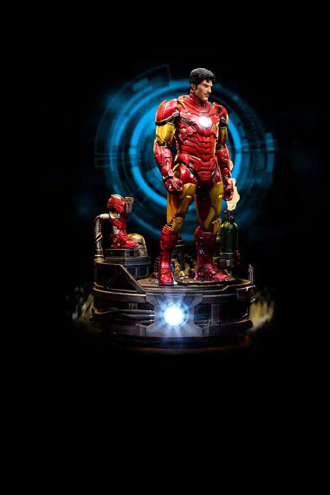 Marvel Statuie Art Scale Deluxe 1/10 Iron Man Unleashed 23 cm poza produsului
