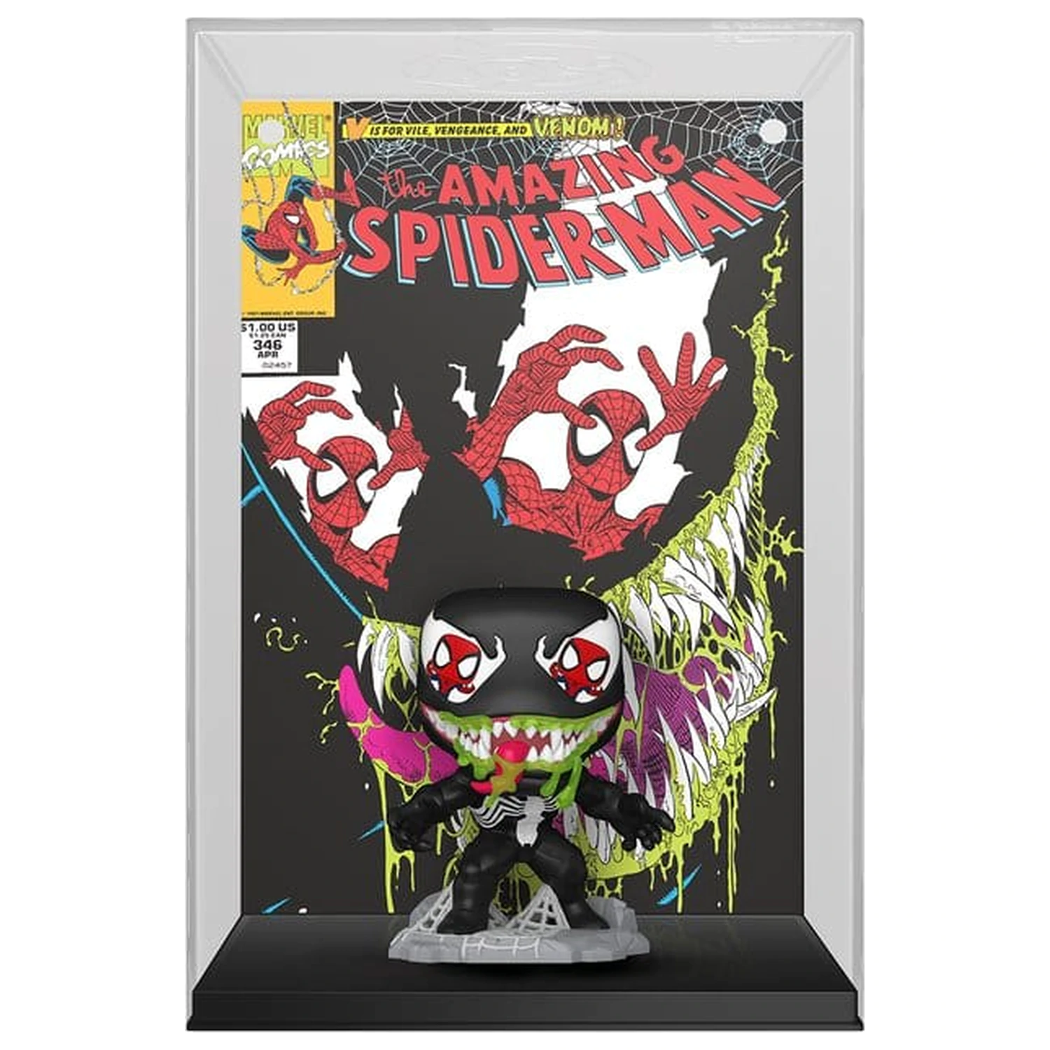 Marvel Funko POP! Comic Covers Figurina din Vinil Amazing Spider-Man #346 (Venom) 9 cm poza produsului