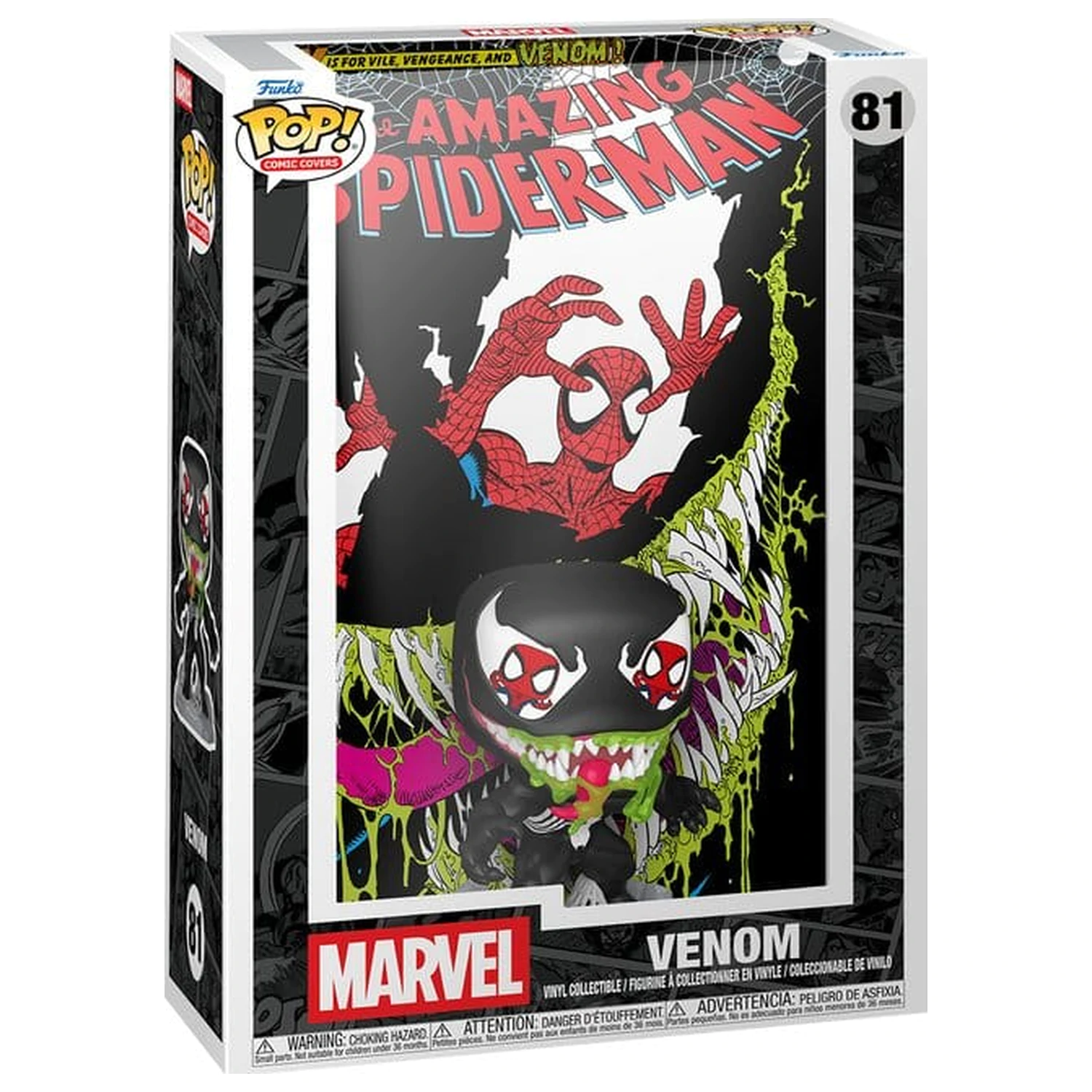 Marvel Funko POP! Comic Covers Figurina din Vinil Amazing Spider-Man #346 (Venom) 9 cm poza produsului