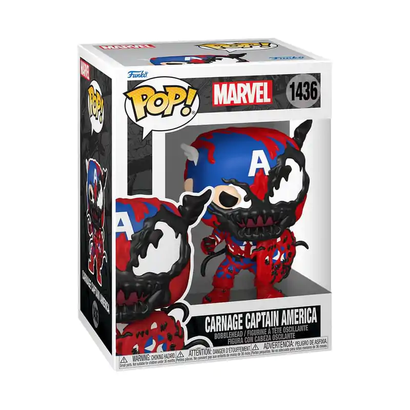 Marvel Funko POP! Figurina Vinyl Carnageized - Căpitanul America 9 cm poza produsului