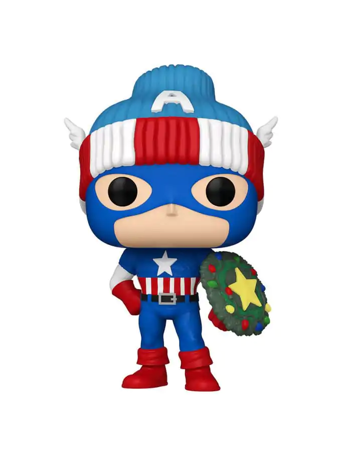 Marvel Funko POP! Figurina Vinyl de Sărbători Capt. America 9 cm poza produsului