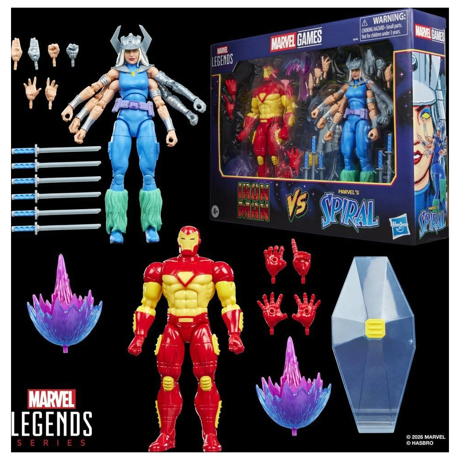Marvel Games Iron Man Vs Marvels Spiral pack 2 figurine 15cm poza produsului