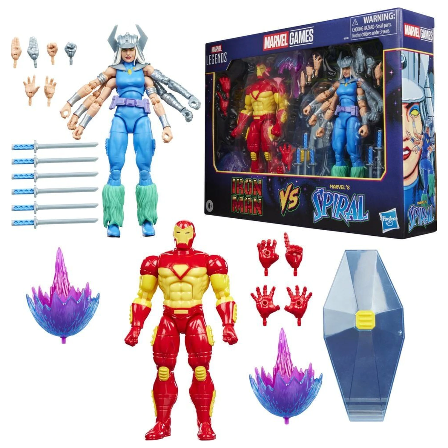 Marvel Games Iron Man Vs Marvels Spiral pack 2 figurine 15cm poza produsului