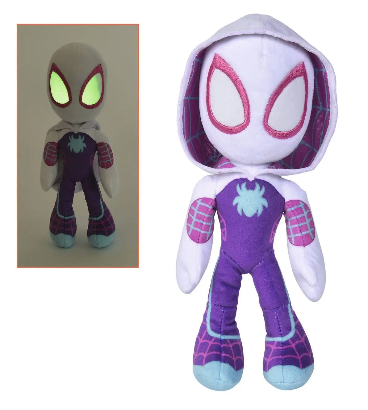 Marvel Figurina de pluș Ochi Strălucitori în Întuneric Ghost Spider 25 cm poza produsului