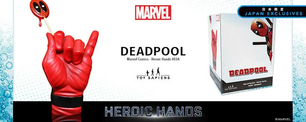 Marvel Heroic Hands Statuie Mărime Naturală #3A Deadpool 25 cm poza produsului