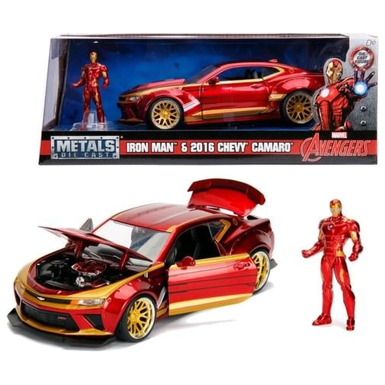 Marvel Iron Man 2016 Chevy Camaro SS 1:24 poza produsului