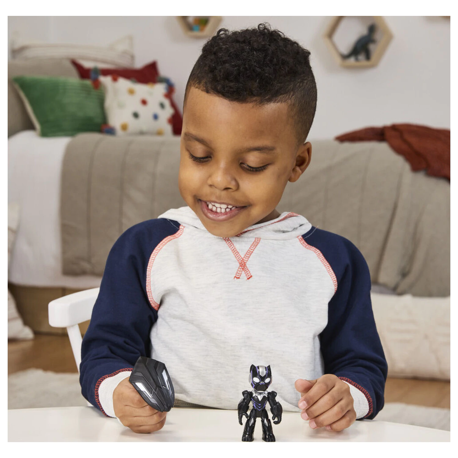 Marvel Iron Man And His Awesome Friends Black Panther figurina 7cm poza produsului