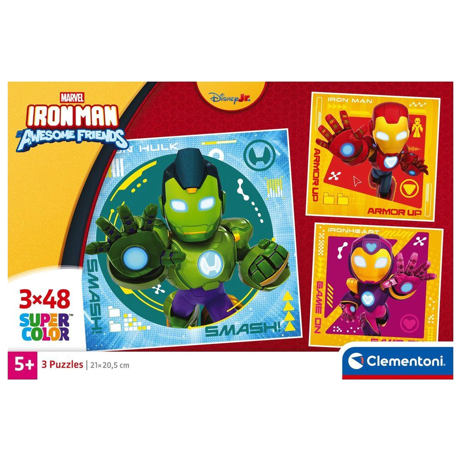 Marvel Iron Man And His Awesome Square puzzle 3x48 piese poza produsului
