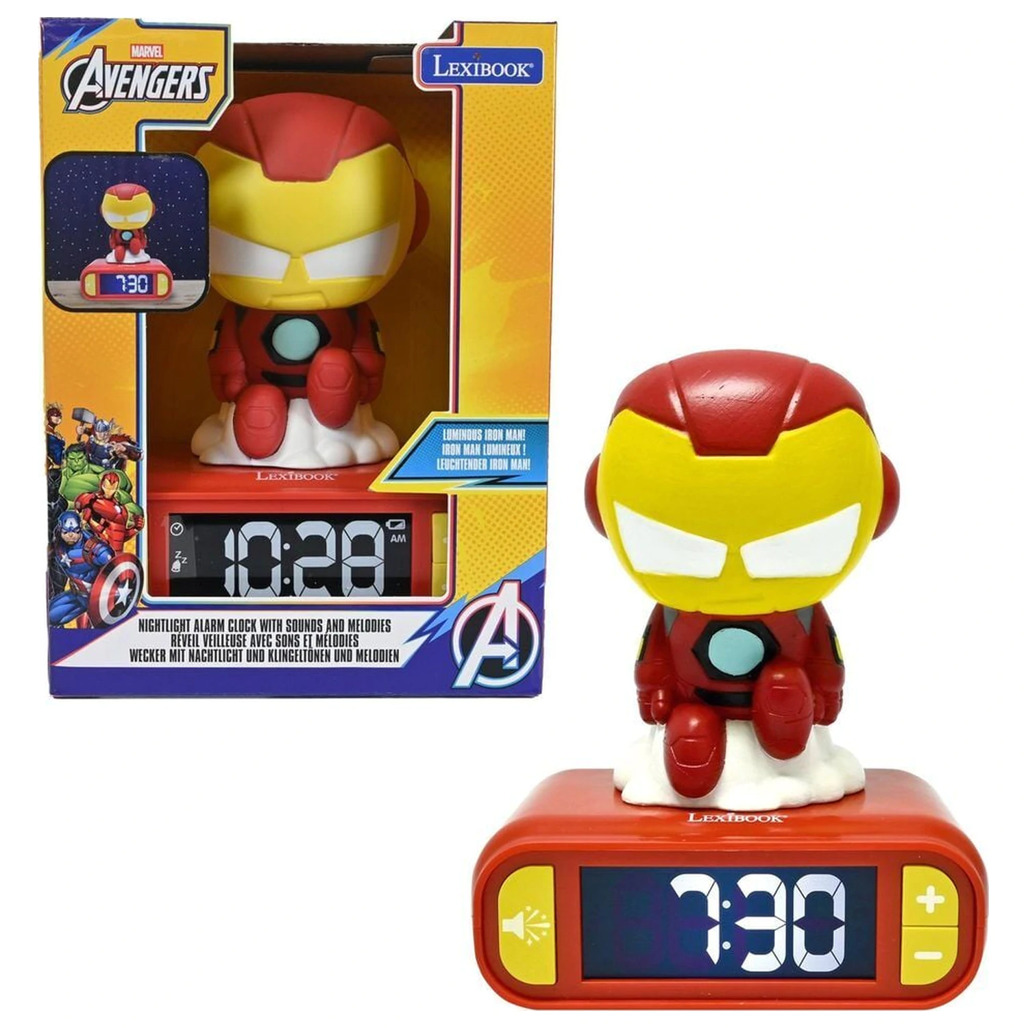 Marvel Iron Man ceas desteptator cu lumina de noapte poza produsului