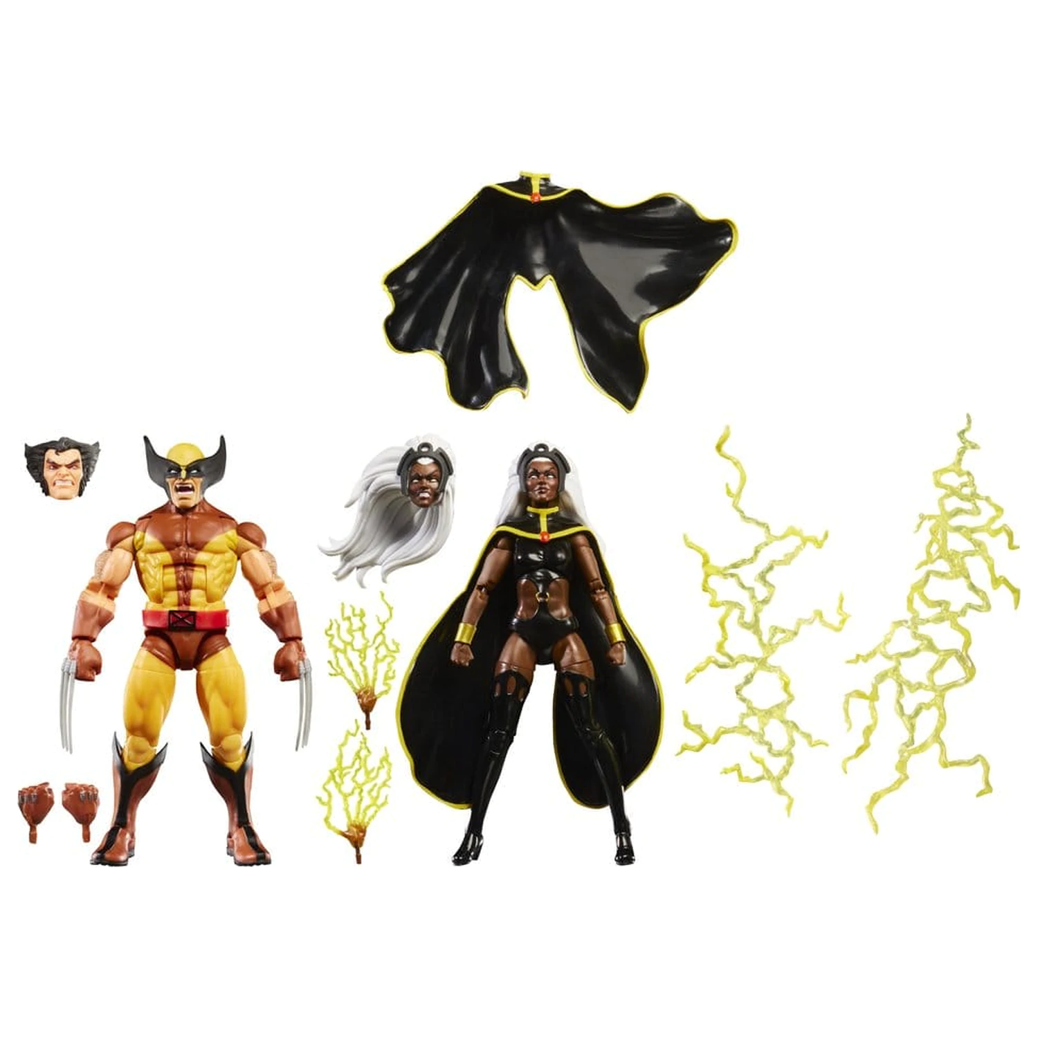 Pachet de 2 figurine de actiune Marvel Legends Storm & Wolverine 15 cm poza produsului