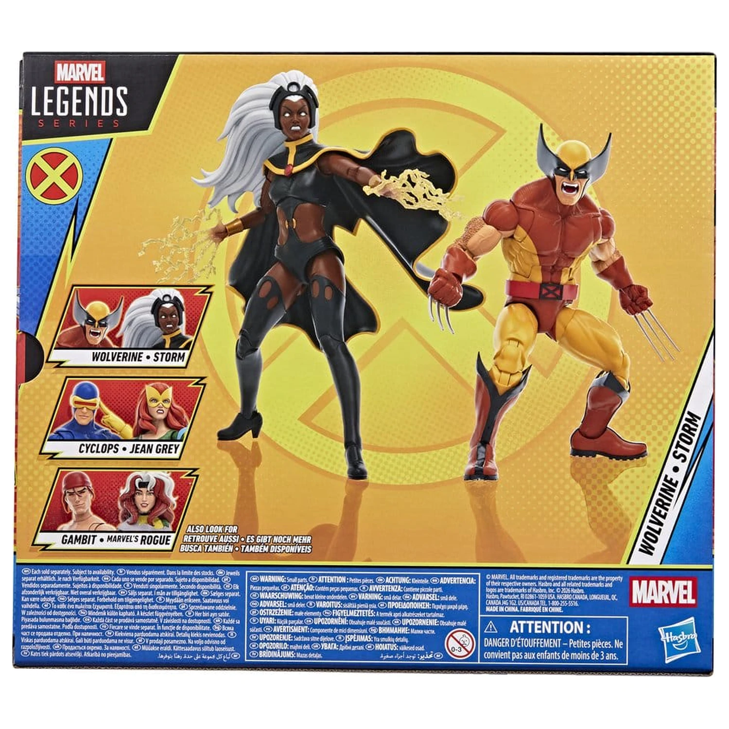Pachet de 2 figurine de actiune Marvel Legends Storm & Wolverine 15 cm poza produsului