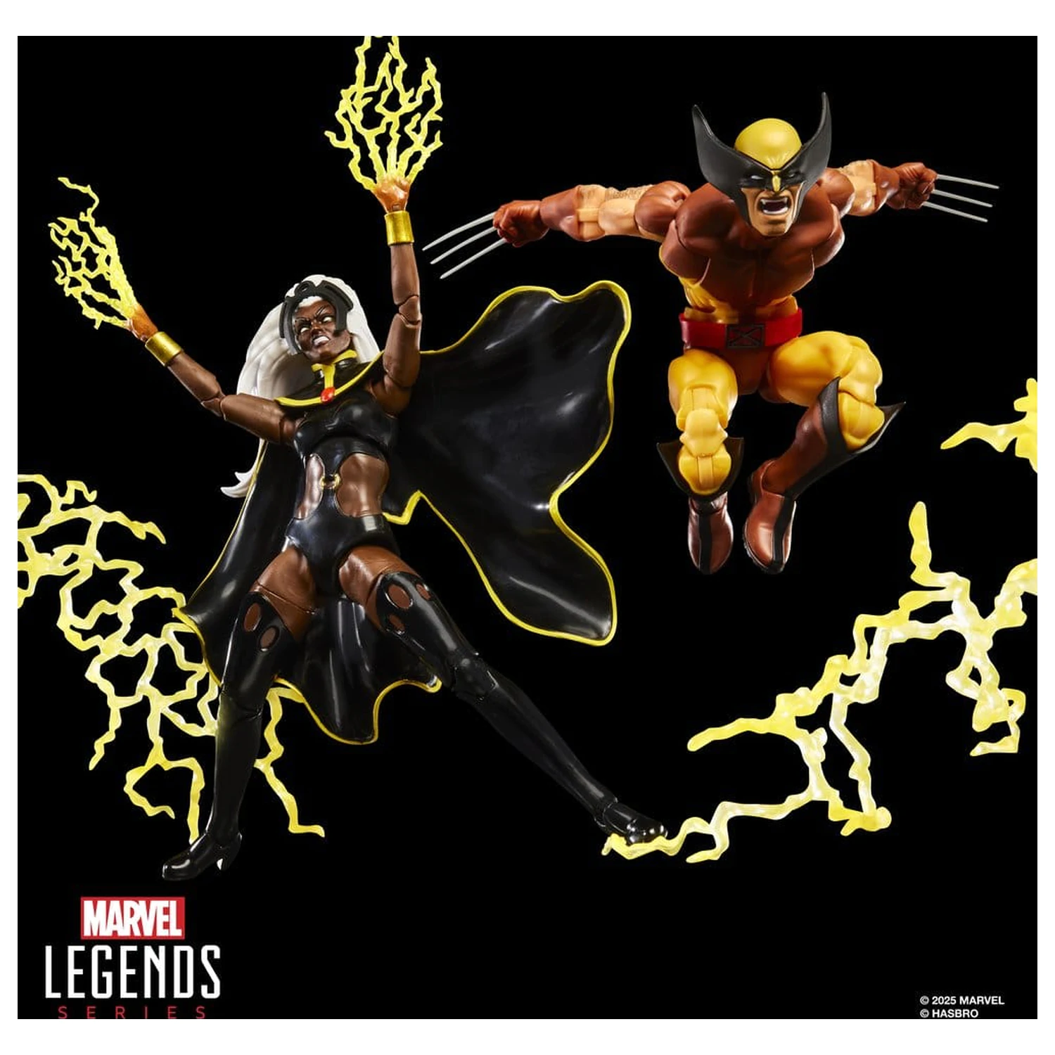 Pachet de 2 figurine de actiune Marvel Legends Storm & Wolverine 15 cm poza produsului
