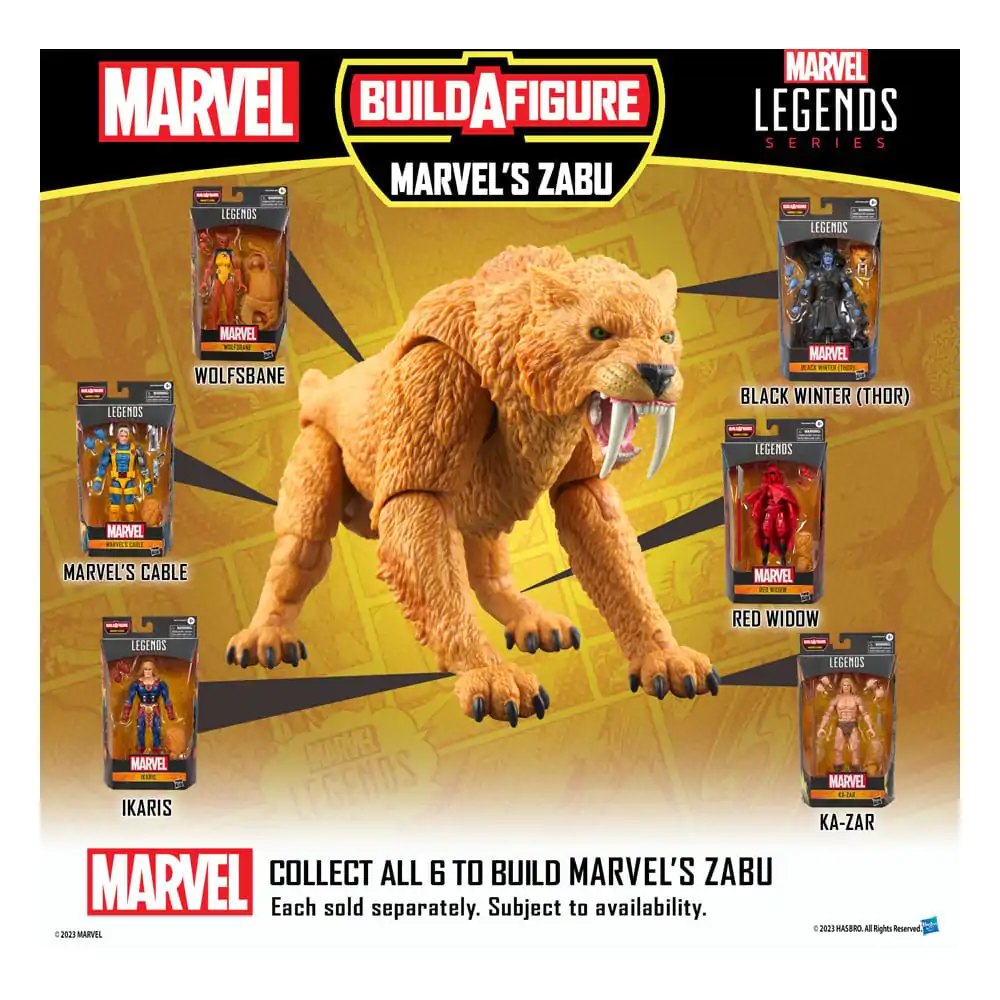 Figurină de acțiune Marvel Legends Red Widow (BAF: Marvel's Zabu) 15 cm poza produsului