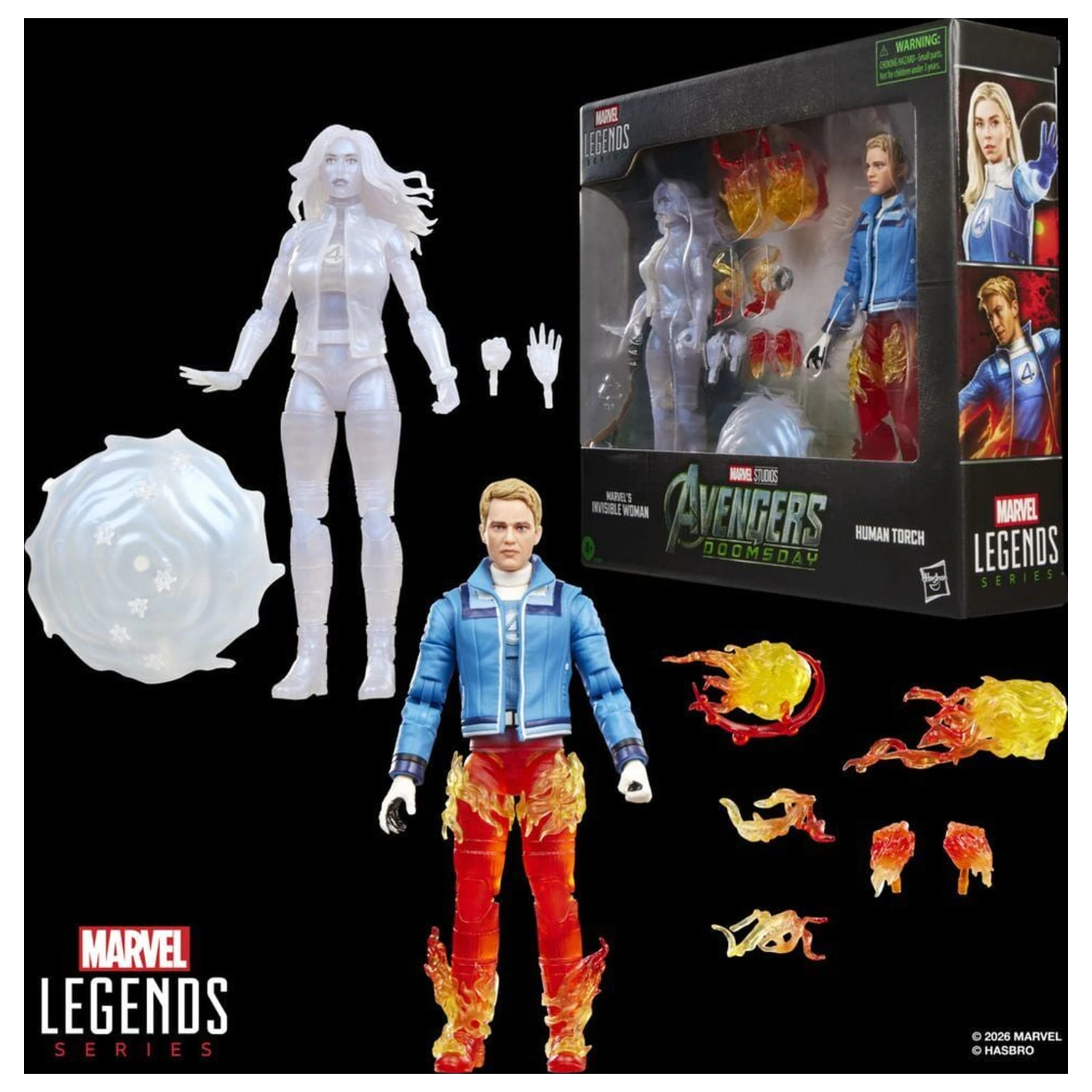 Marvel Legends Series Avengers Doomsday Invisible Woman & Human Torch pachet 2 figurine 15 cm poza produsului