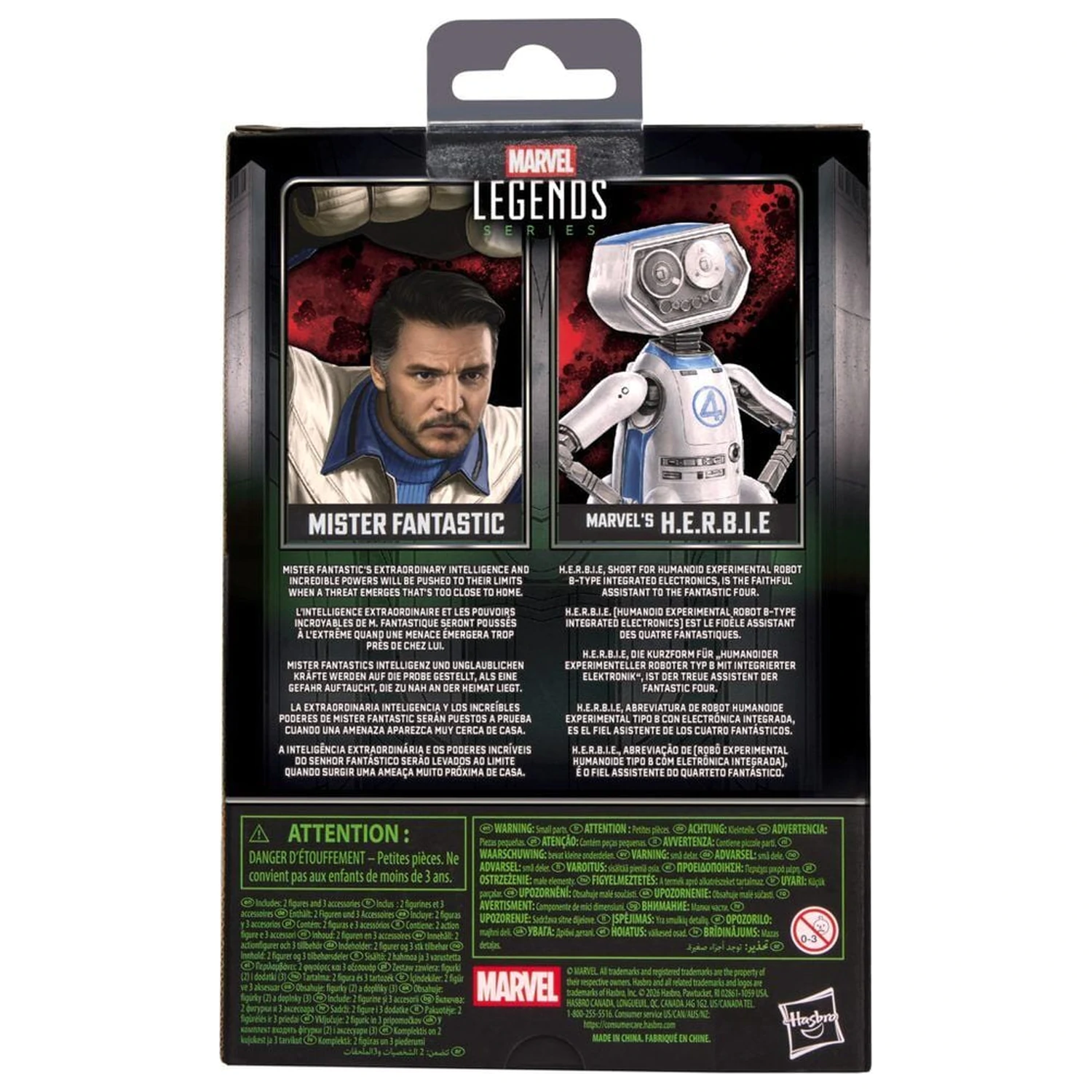 Figura Marvel Legends Series Avengers Doomsday Mister Fantastic si Marvels H.E.R.B.I.E. 15 cm poza produsului